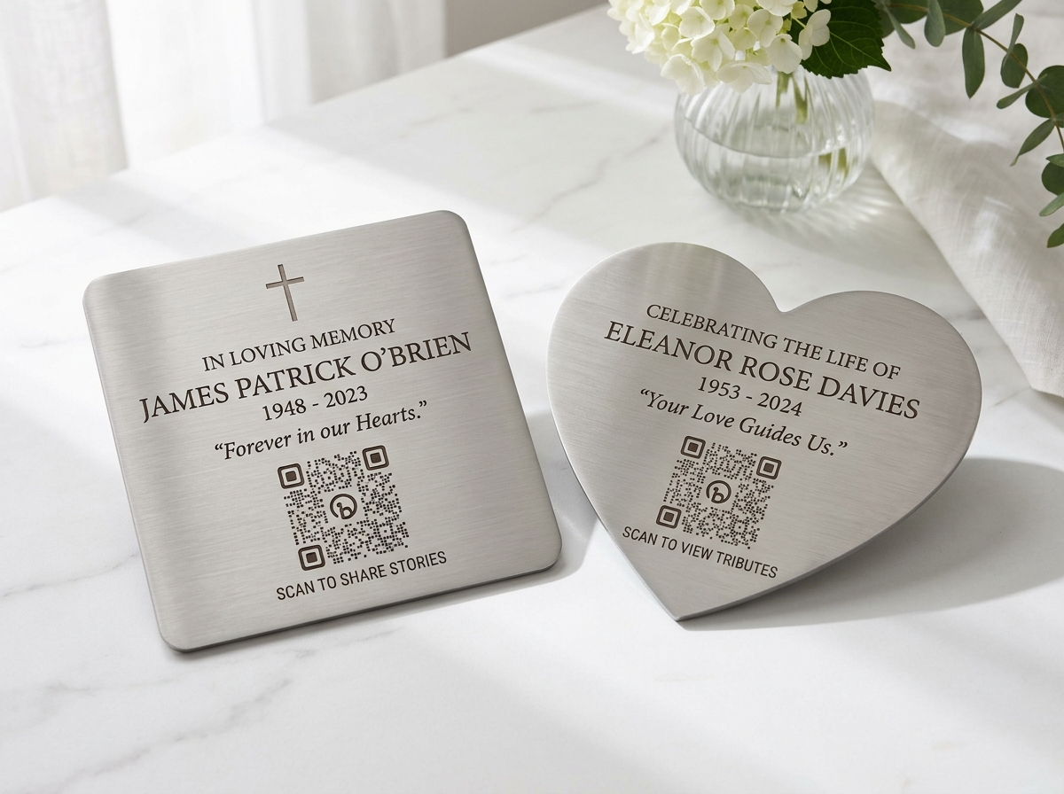 Placas memoriales de acero inoxidable RecordARTE Por siempre